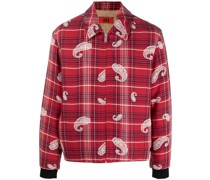 Karierte Jacke mit Paisley-Detail