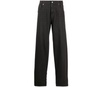 Halbhohe Wide-Leg-Jeans