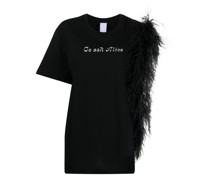 T-Shirt mit Federn