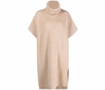 Rollkragenpullover im Poncho-Look
