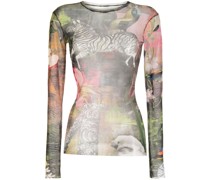 Cropped-Top mit grafischem Print