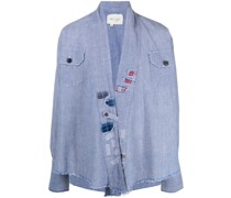 Jeansjacke mit ungesäumten Kanten