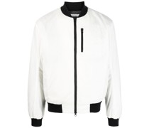 two-tone stretch-cotton bomber