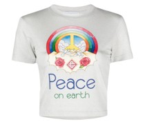 Peace on Earth graphic-print T-shirt