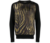 Sweatshirt mit Zebra-Print