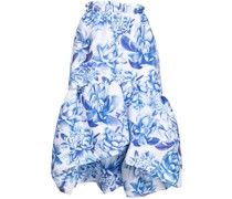 Asymmetrischer Rock mit Blumen-Print