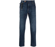 Halbhohe Slim-Fit-Jeans