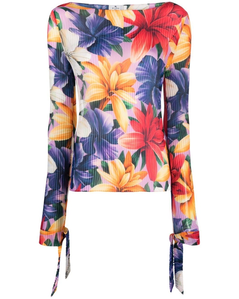 Etro Damen Oberteil mit Blumenmuster