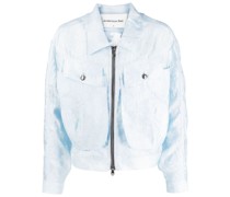 Hemdjacke mit Blumenstickerei