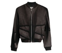 Tweed-Bomberjacke mit Bleach-Effekt