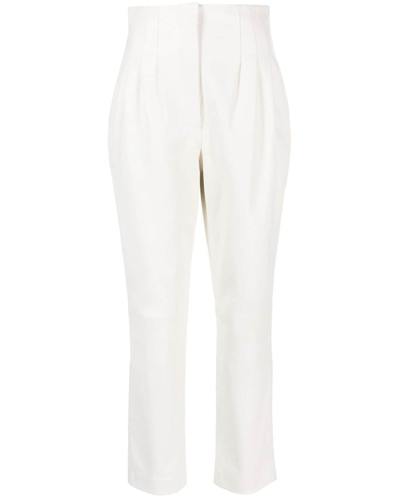 Alberta Ferretti Damen Lederhose mit geradem Bein