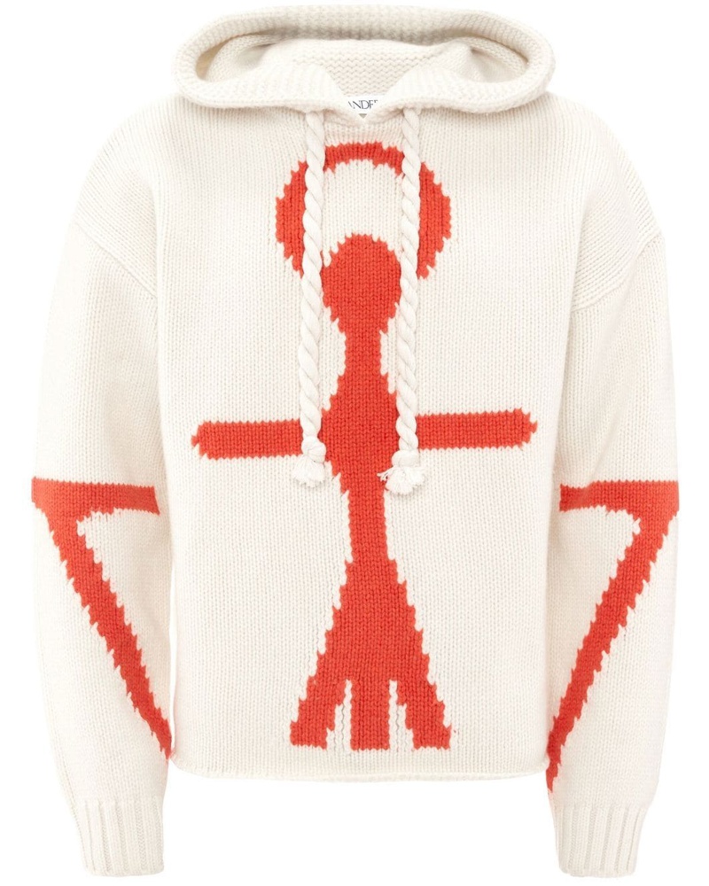J.W.Anderson Damen Hoodie mit Anker-Logo