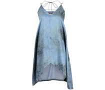 abstract-print denim dress