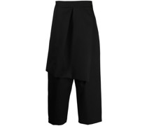 Cropped-Hose mit Drapierung