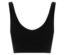 Geripptes Cropped-Stricktop