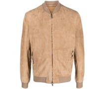 Lederjacke mit Logo-Anhänger