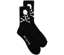 logo-intarsia socks
