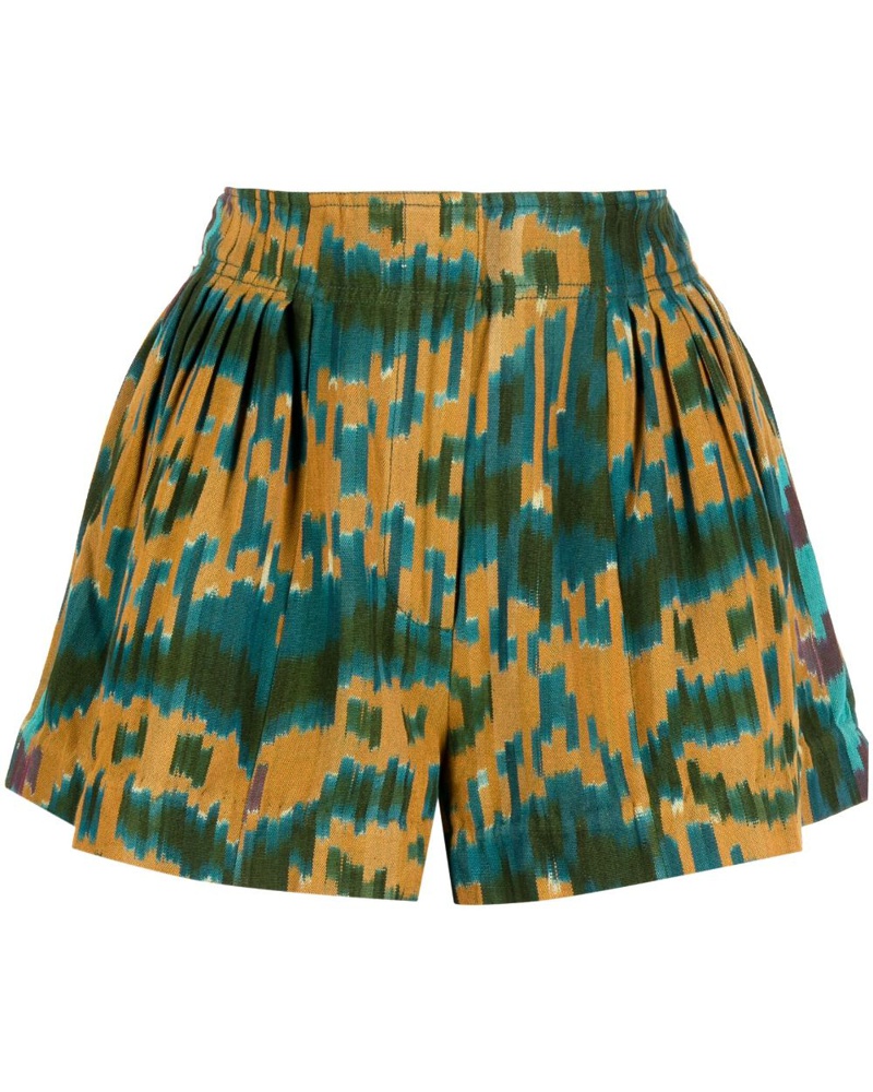 Ulla Johnson Damen Shorts mit abstraktem Print