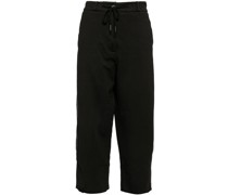 panelled straight-leg trousers