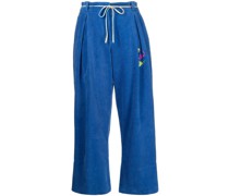 Weite Cropped-Cordhose