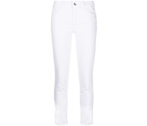broderie-anglaise cropped jeans