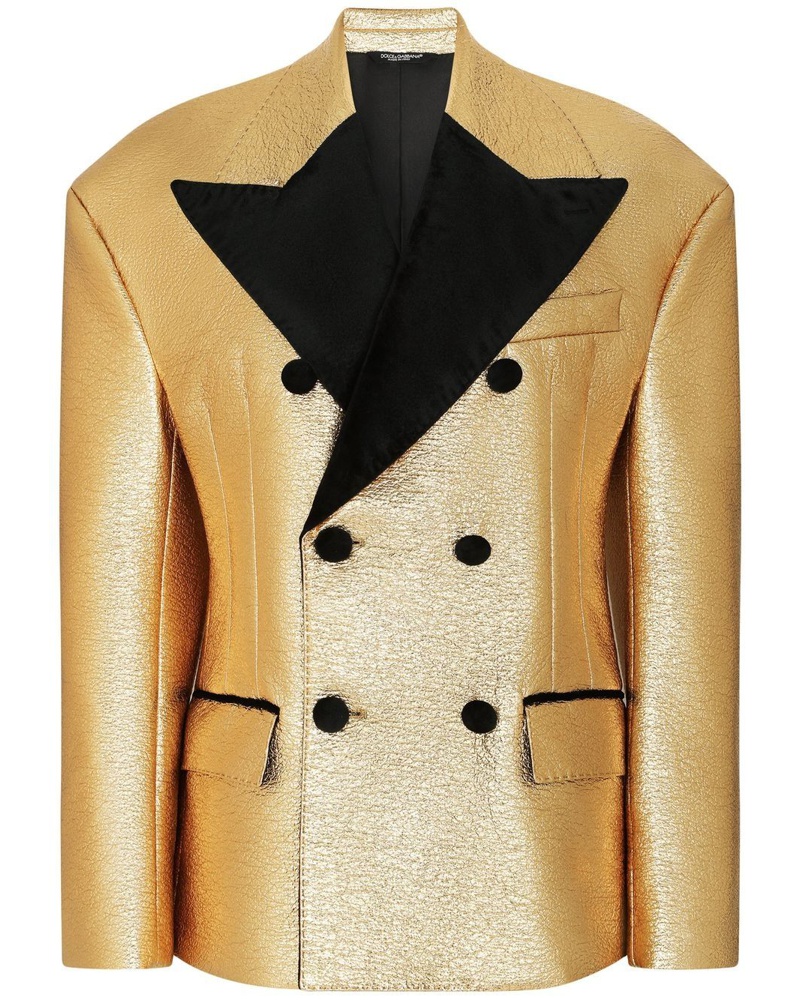 Dolce & Gabbana Damen Metallischer Blazer