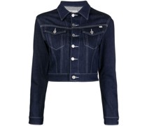 Jeansjacke mit Kontrastnähten