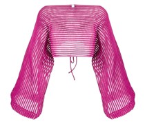 Geripptes Cropped-Oberteil