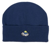Strickmütze mit Logo-Patch