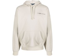 logo-print drop-shoulder hoodie