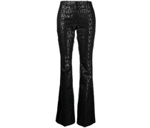 Allover flared trousers