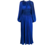 poet-sleeve flared maxi dress