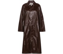 single-breasted coated trench coat