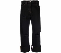 Cropped-Jeans mit hohem Bund