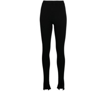 Steg-Leggings aus geripptem Strick
