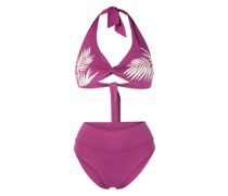 Bikini mit Blatt-Print