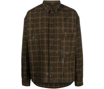 Tweed-Hemd im Distressed-Look