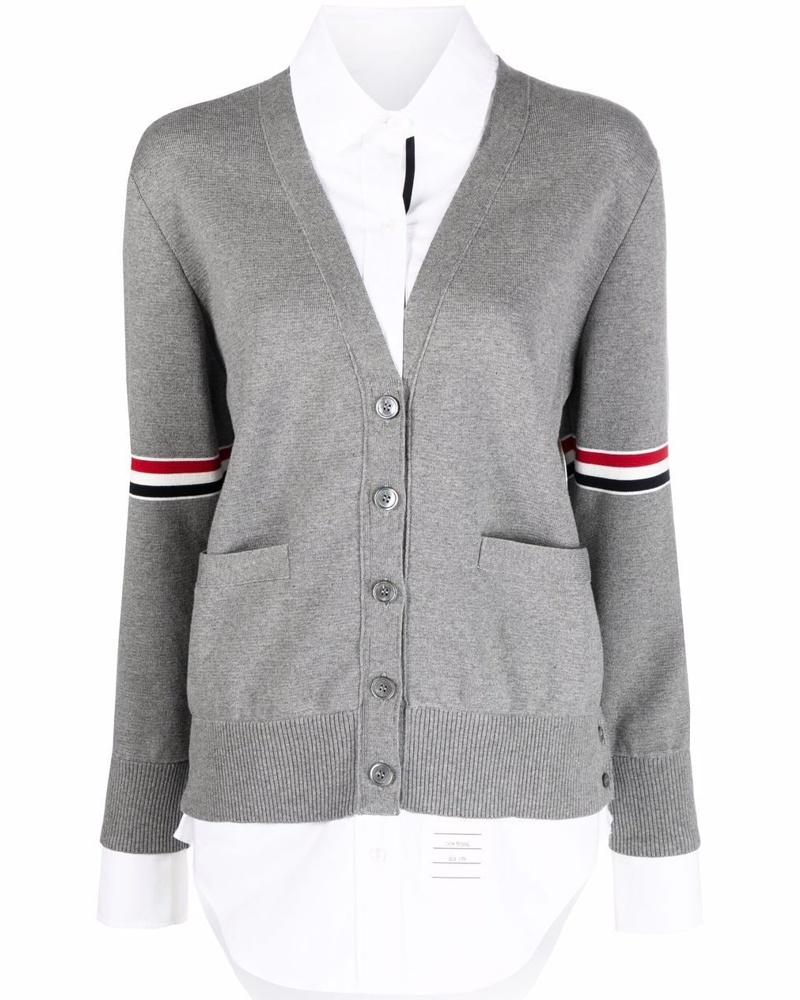Thom Browne Damen Cardigan mit V-Ausschnitt