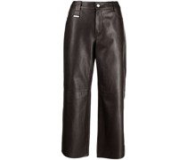 Weite Taillenhose aus Leder