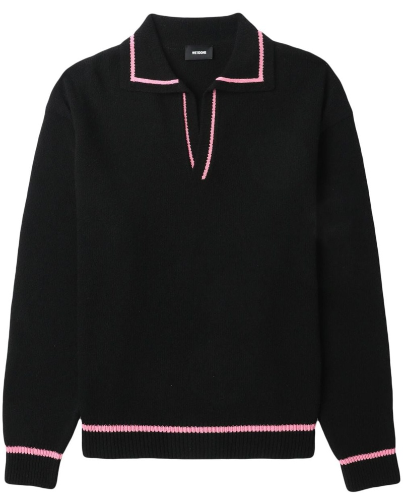 WE 11 DONE Damen Sweatshirt mit U-Boot-Ausschnitt
