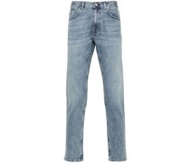 Halbhohe Tapered-Jeans