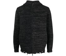 Melierte Kapuzenjacke