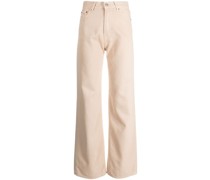 wide-leg mid-rise trousers