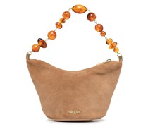 Gia Schultertasche mit Perlen