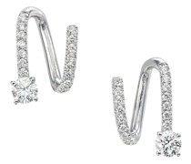 18kt Weißgoldohrringe mit Diamanten