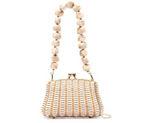 Schultertasche mit Perlen