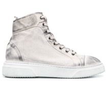 High-Top-Sneakers im Metallic-Look