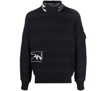 Pullover mit Intarsien-Logo