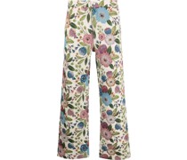 Gerade Hose mit Blumen-Print