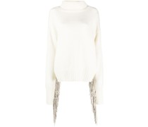 Rollkragenpullover mit Fransen